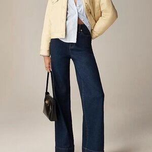 J. Crew ‘96 Denim Trouser Indigo‎ High Rise Wide Leg Jean Size 25P Petite